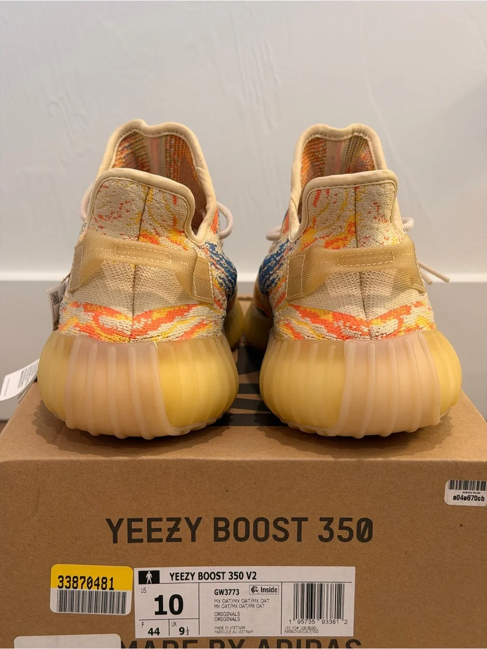 NEW adidas Yeezy Boost 350 V2 MX Oat GW3773 Multicolor Low Top Sneakers US 10